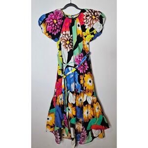 Christopher John Rogers x Target Bright Floral Puff Sleeve Belted Maxi Dress XXS
